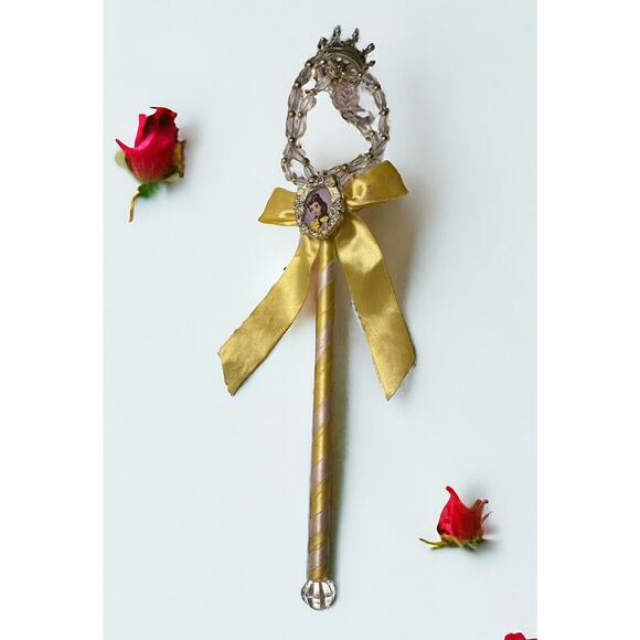 NWT Disney Princess Belle Dress Up Girls Size 9/10 with wand BEAUTY & THE BEAST - Picture 7 of 10